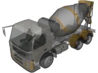 Volvo FM Cement Mixer 3D Model