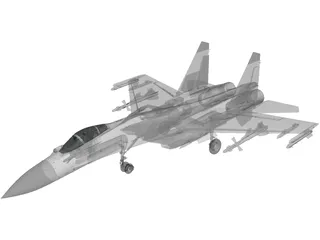 Sukhoi SU-35S Flanker-E 3D Model