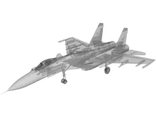 Sukhoi SU-33 Flanker-D 3D Model