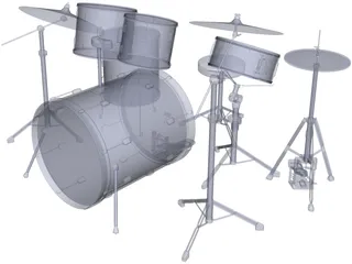 Drum Kit Pearl 3D Model