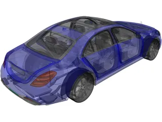 Mercedes-Benz S560 W222 4matic (2018) 3D Model