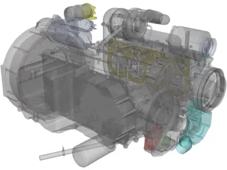 Perkins 1104D-44t Engine 3D Model