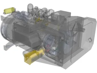 Perkins 1104A-44T Engine 3D Model
