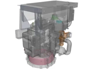 Perkins 403D-15 Engine 3D Model