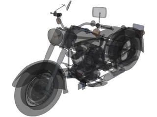 Harley-Davidson Fatboy 3D Model