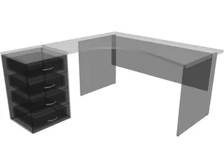 Desk 3D Model