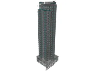 HK Residential Tower 3D Model