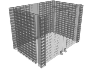 Apartment Tower Warsaw 3D Model