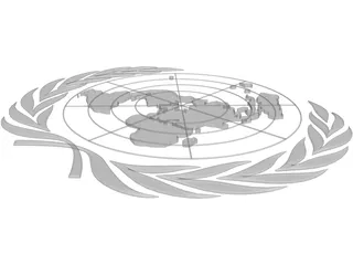 United Nations Seal 3D Model
