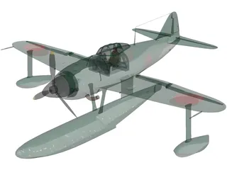 Kawanishi N1K1 Kyofu 3D Model