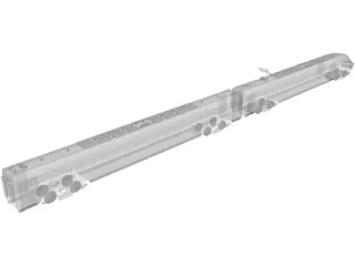 German Intercity Train 3D Model