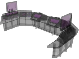Workstation Console 3D Model