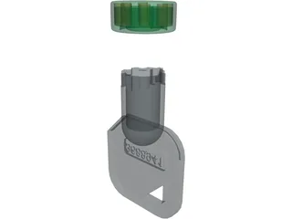 Generic Tubular Key and Keyhole 3D Model