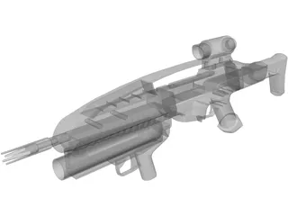 XM8 + XM320 Grenade Launcher 3D Model