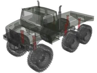 Military Truck 6x6 3D Model