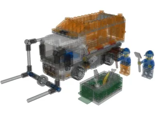 LEGO City Garbage Truck 3D Model