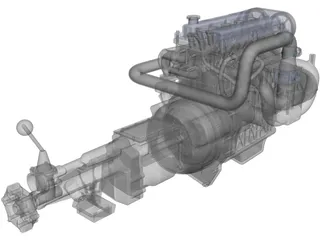 Ford Zetec Engine 3D Model