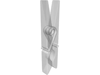 Clothespin Spring 3D Model