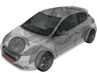 Peugeot 208 GTI (2013) 3D Model