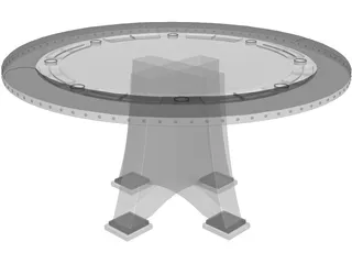 Poker Table 3D Model