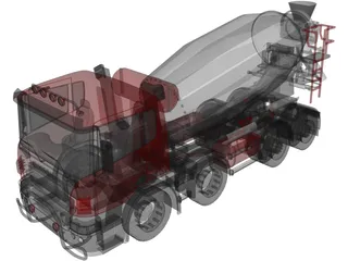 Scania Cement Truck 3D Model