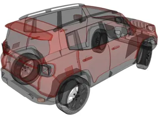 Jeep Renegade Latitude (2015) 3D Model