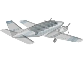 Piper PA-31 Navajo 3D Model