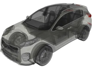 Kia Sportage (2016) 3D Model