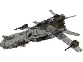 Star Conflict Spaceship Dverg 3D Model