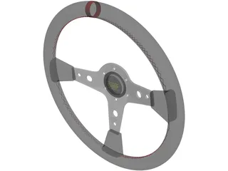 OMP Racing Steering Wheel 3D Model