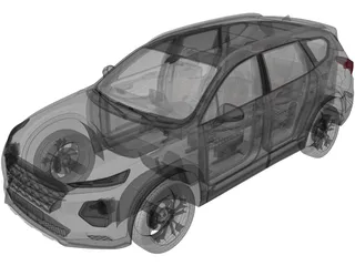 Hyundai Santa Fe (2019) 3D Model