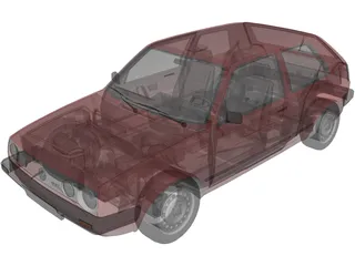 Volkswagen Golf GTI MK2 3D Model