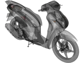 Honda SH 150i Sporty 3D Model