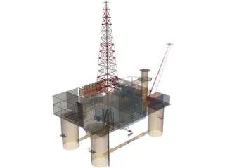 Oil Platform 3D Model