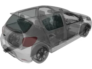 Renault Sandero RS (2017) 3D Model