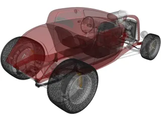 Ford Hotrod Coupe (1934) 3D Model