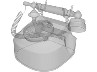 Western Electric Rotary Dial Phone 3D Model