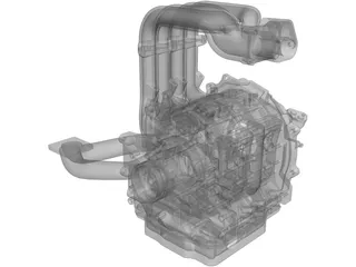 Mazda 13B Engine 3D Model