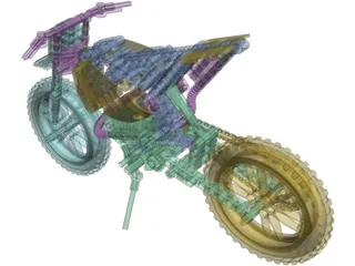 Lego Motorcycle 3D Model