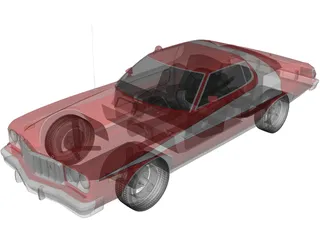 Ford Gran Torino (1975) 3D Model