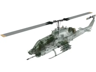 Bell AH-1W Super Cobra 3D Model