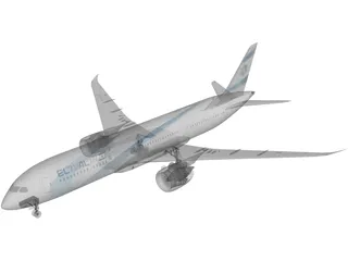 Boeing 787-9 Dreamliner El Al 3D Model