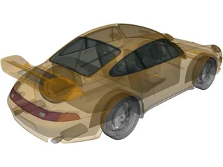 Porsche 911 Carrera Clubsport (1995) 3D Model