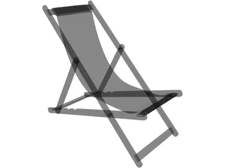 Deck Chair Beach 3D Model