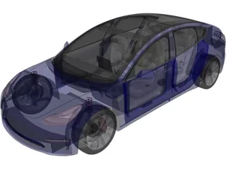 Tesla Model 3 (2020) 3D Model