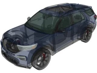 Ford Explorer ST (2020) 3D Model
