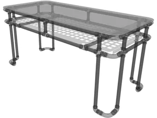 Tube Desk 3D Model