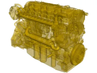 Caterpillar C18 Engine 3D Model