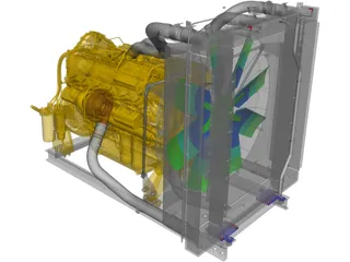 Caterpillar C27 Engine 3D Model