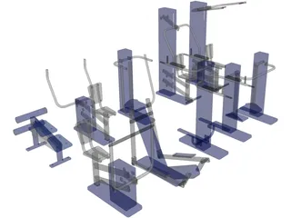 Gym Equipment 3D Model